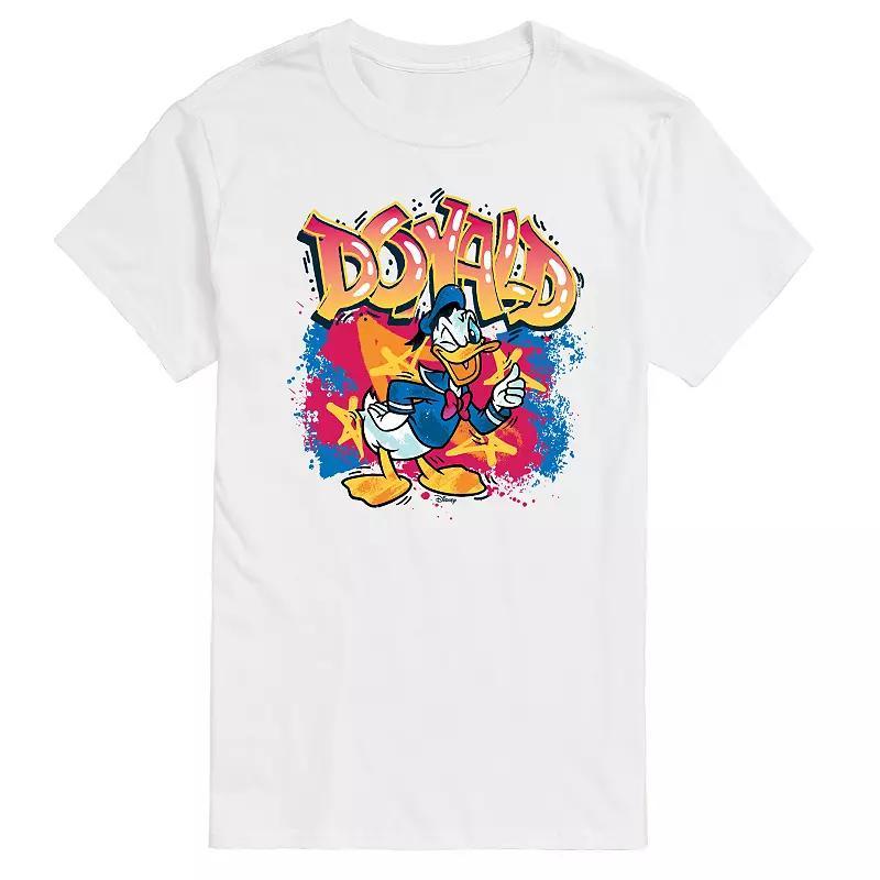 Disney's Donald Duck Big & Tall Graffiti Graphic Tee, Men's, Size: 4XB, White Product Image