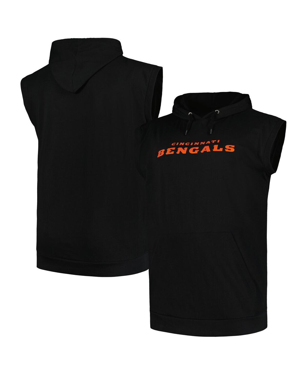 Mens Fanatics Cincinnati Bengals Big & Tall Muscle Hoodie Sleeveless T-Shirt Product Image