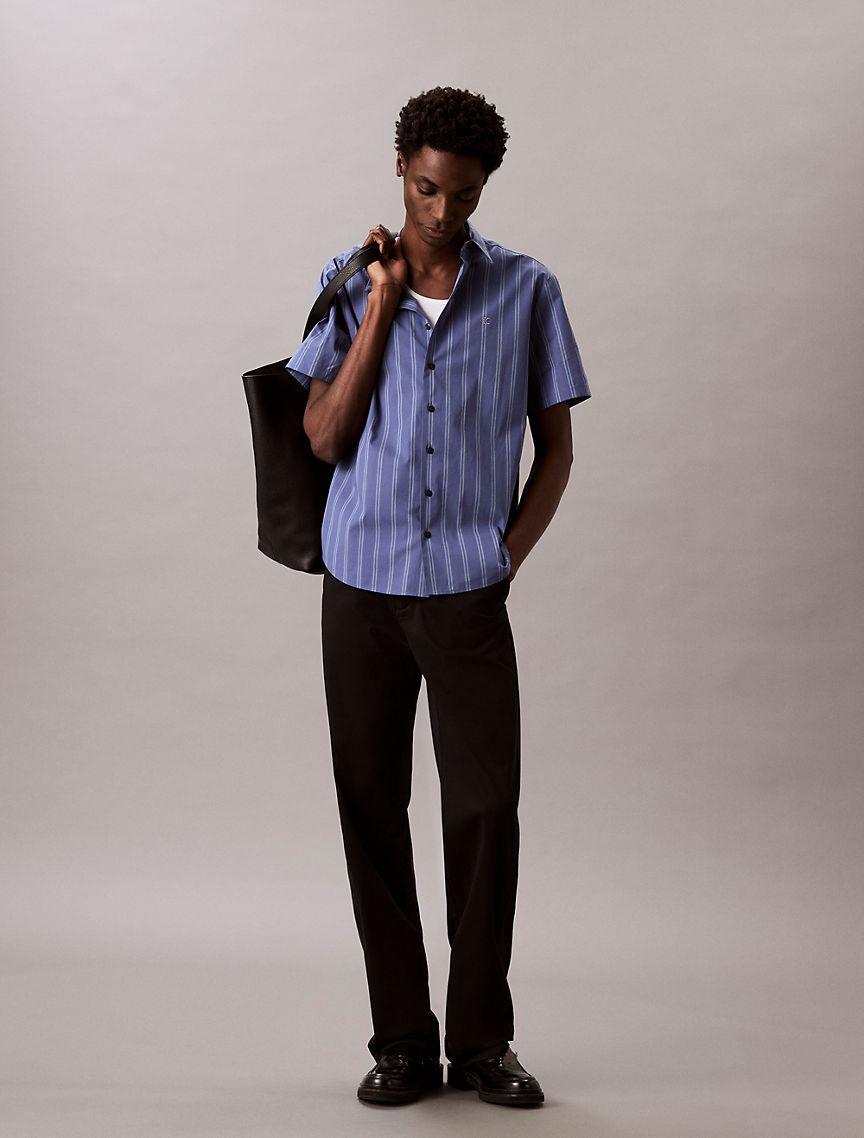 Poplin Stripe Classic Button-Down Shirt  Product Image