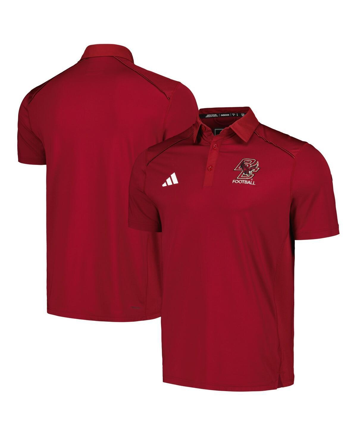 Men's adidas Maroon Boston College Eagles Classic AEROREADY Polo, Size: XL, Red Product Image