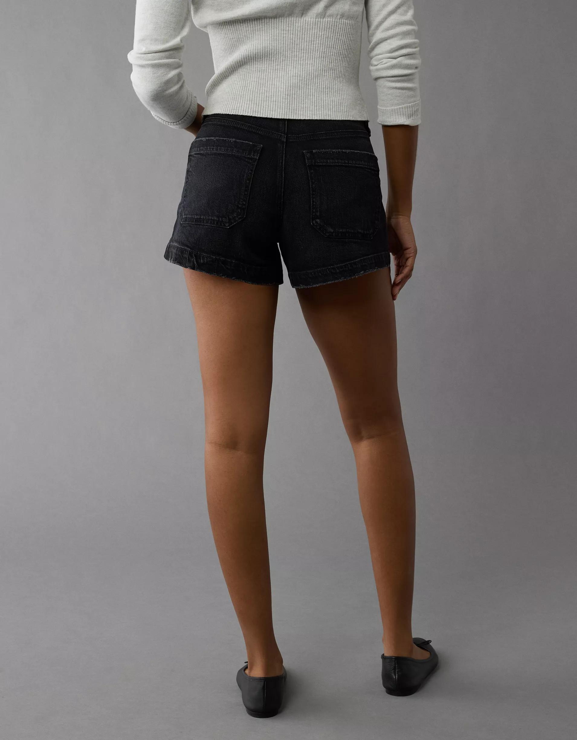 AE Strigid Super High-Waisted Relaxed Denim Short Product Image