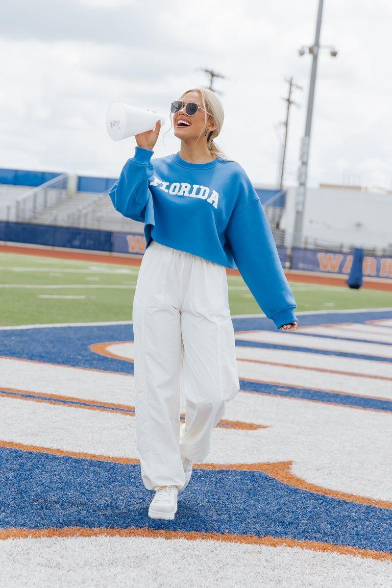 Florida Blue Cropped Sweatshirt - FINAL SALE Product Image