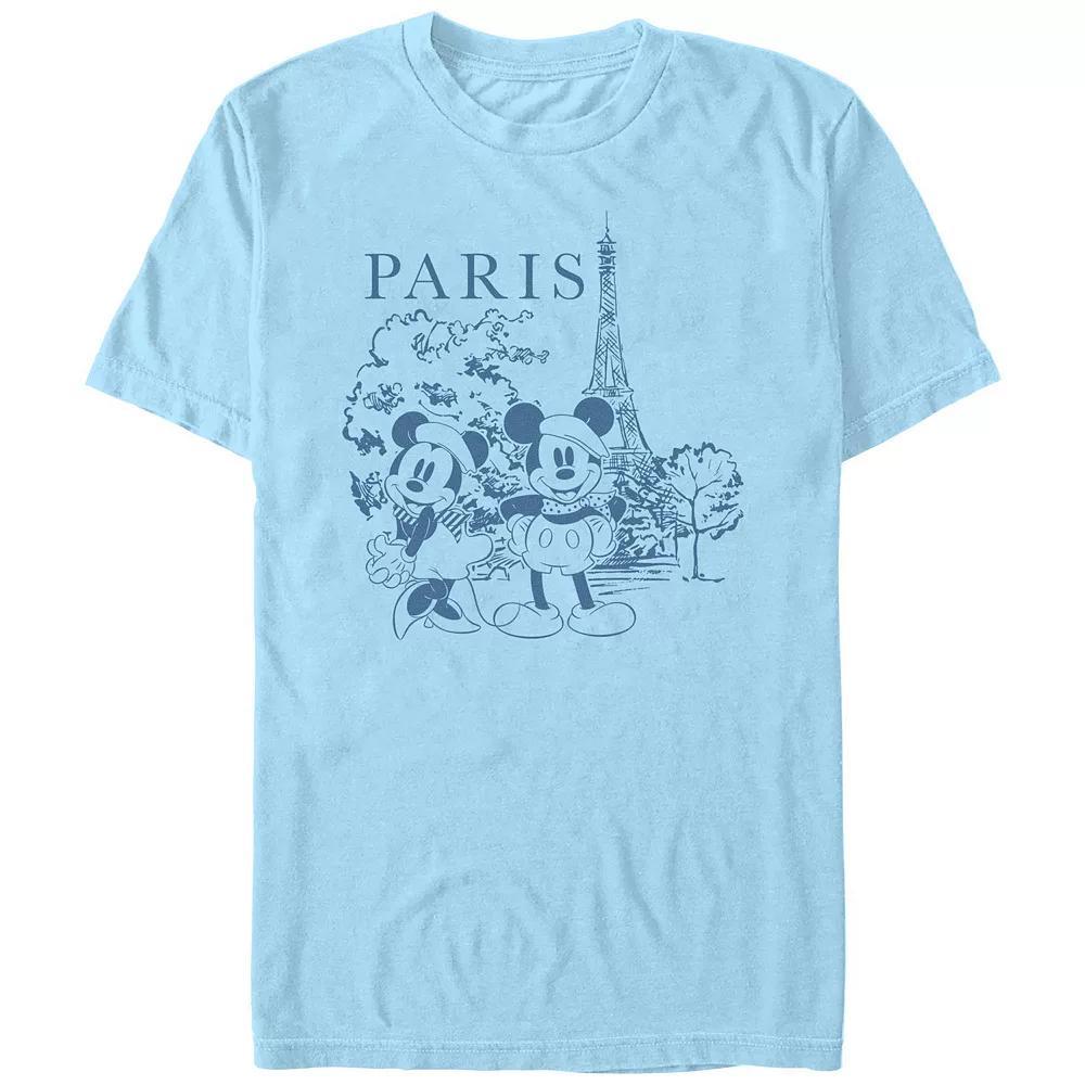 Disney's Mickey Mouse And Minnie Paris Visitors Men's Graphic Tee,  Product Image