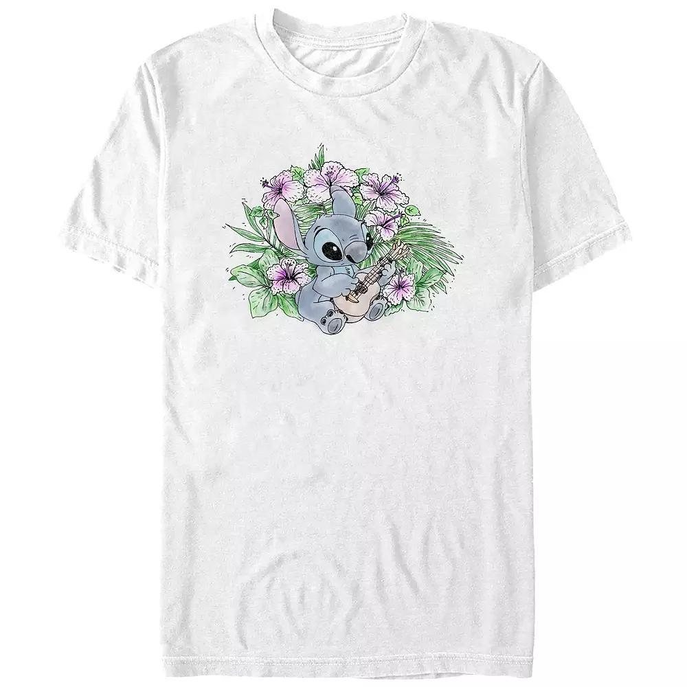 Disney's Lilo & Stitch Playing Ukulele Stitch Juniors' Graphic Tee, Women's,  Product Image