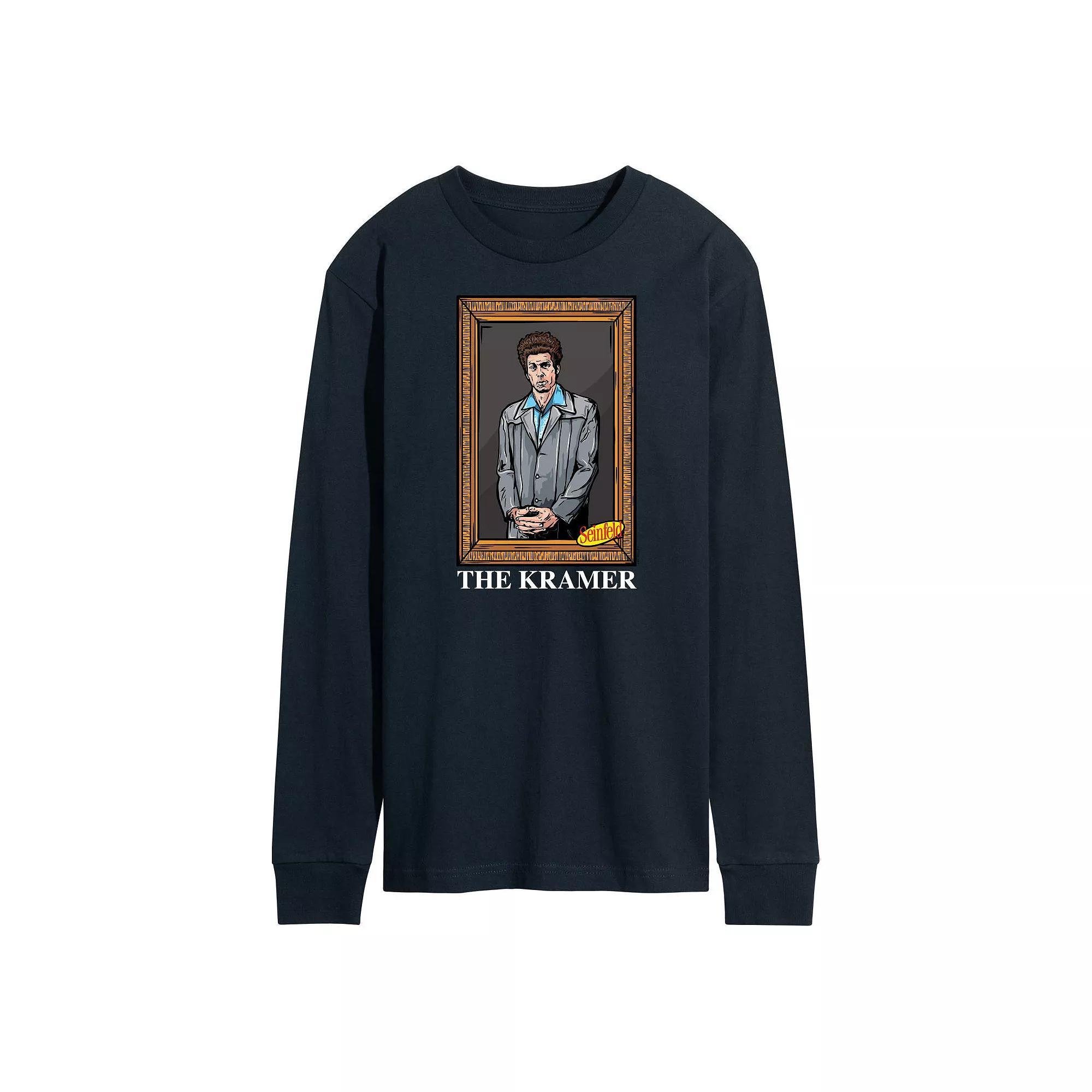 Men's Seinfeld The Kramer Long Sleeve Graphic Tee, Size: Medium, Blue Product Image