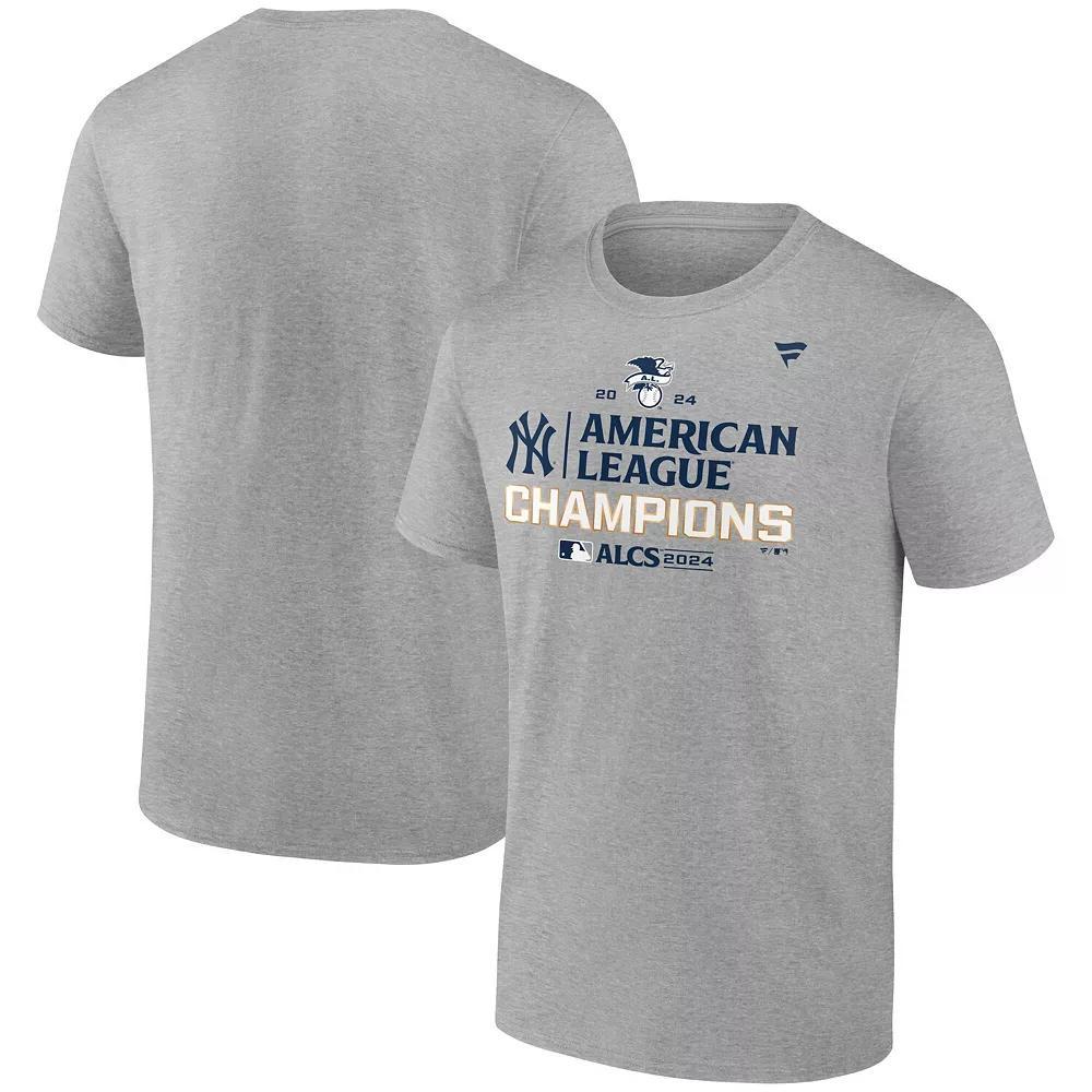 Men's Fanatics Heather Gray New York Yankees 2024 American League Champions Locker Room Big & Tall T-Shirt, Size: 3XB, Grey Product Image