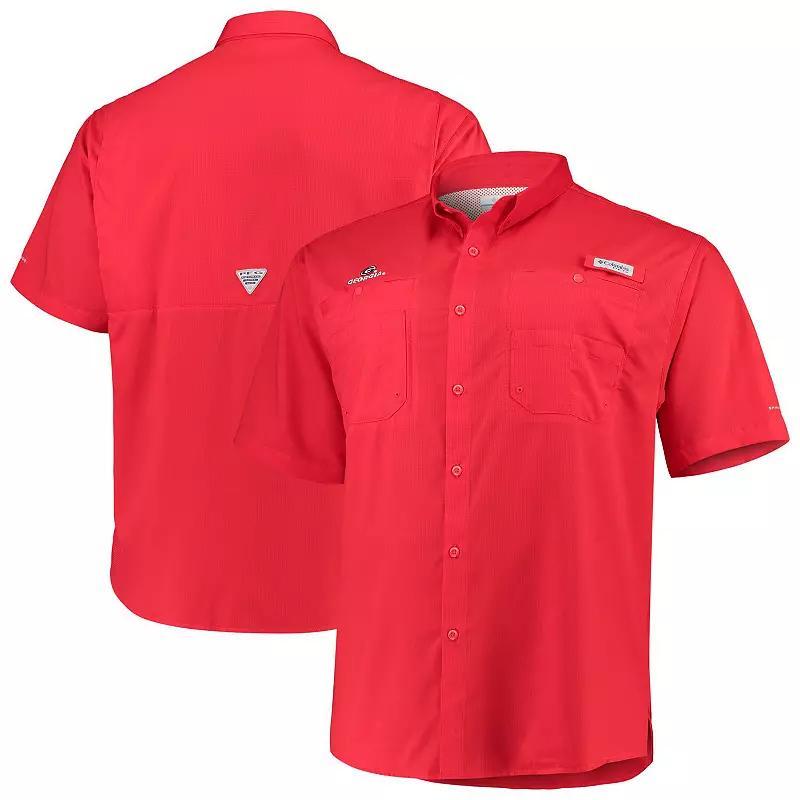 Columbia Men's Collegiate PFG Tamiami Short Sleeve Shirt - Tall - Georgia- Product Image