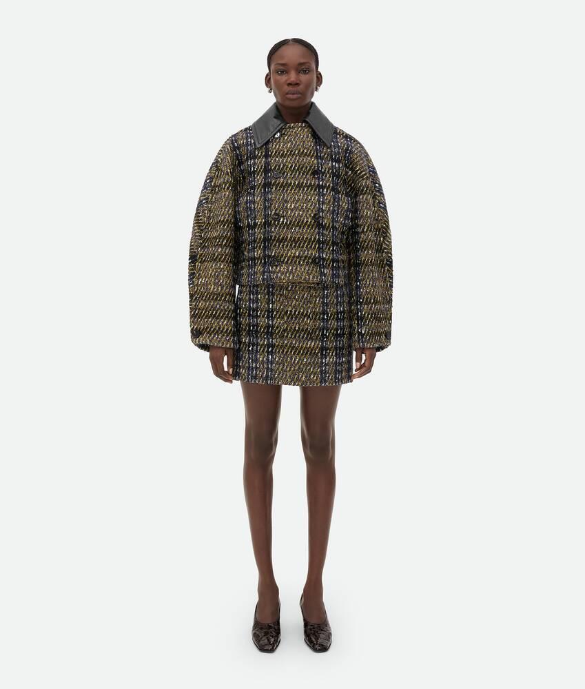 Women's Check Pressed Wool Jacket  in Eclipse/black/yellow Product Image