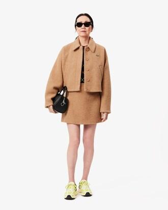 Cropped Oversized Pure Wool Jacket Product Image