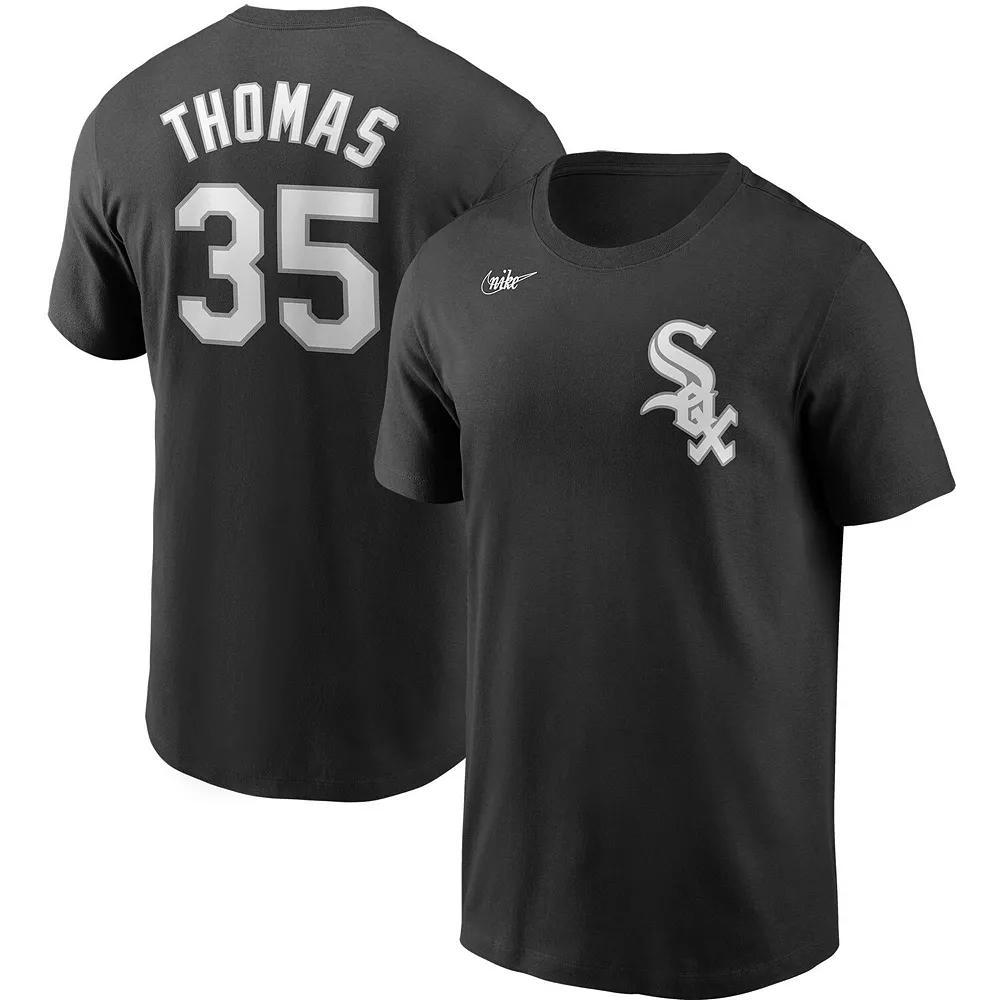Men's Nike Frank Thomas Black Chicago White Sox Cooperstown Collection Name & Number T-Shirt, Size: Medium Product Image