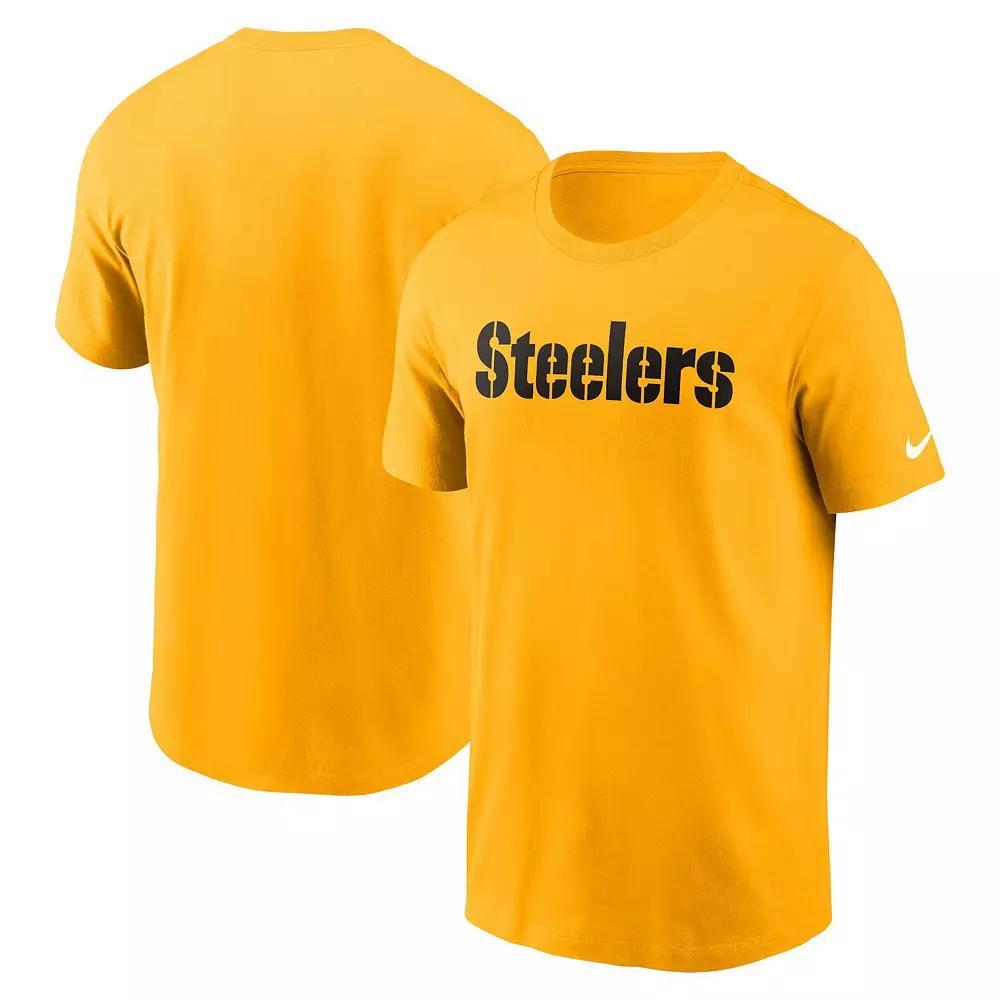 Men's Nike Gold Pittsburgh Steelers Primetime Wordmark Essential T-Shirt,  Product Image