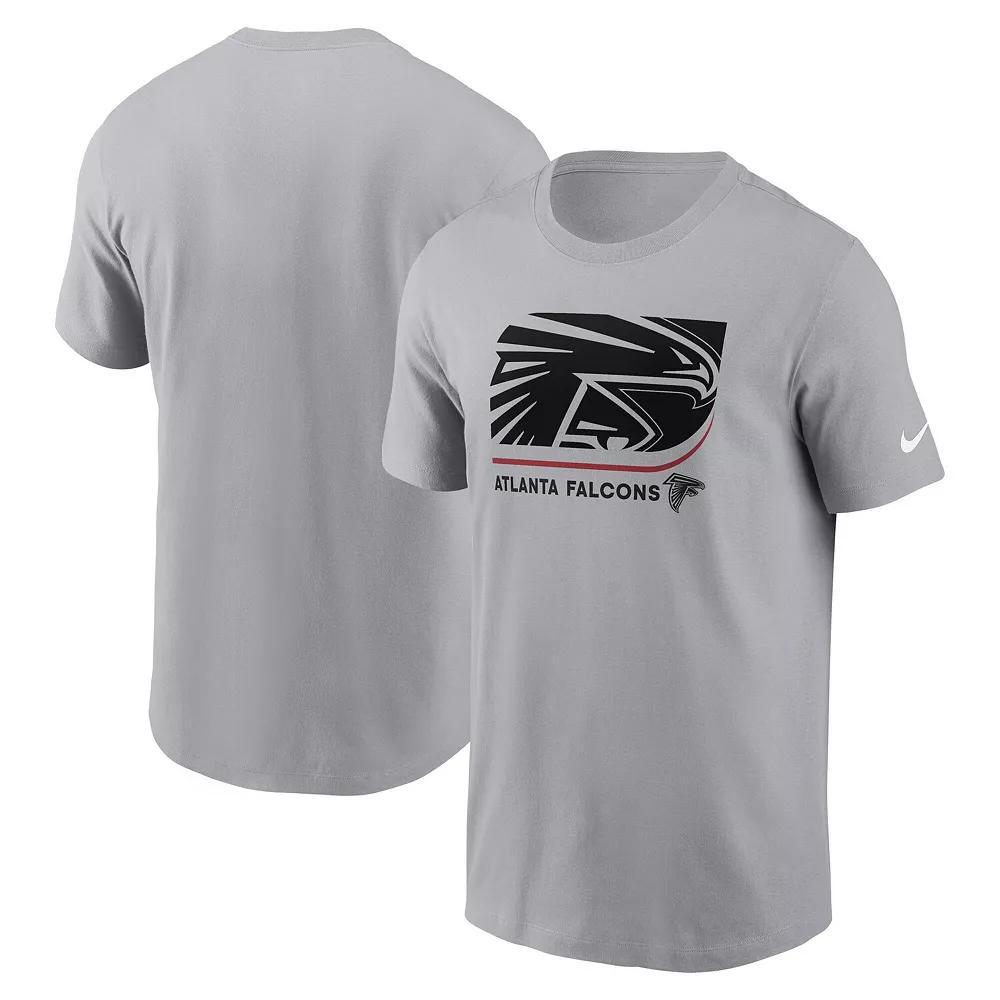 Men's Nike  Gray Atlanta Falcons Lockup Essential T-Shirt, Size: Large, Grey Product Image