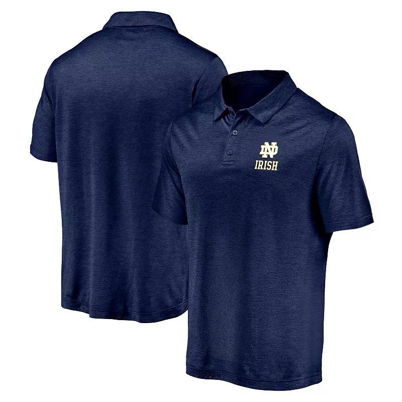 Men's Fanatics Branded Navy Notre Dame Fighting Irish Primary Logo Striated Polo, Size: Small, Blue Product Image
