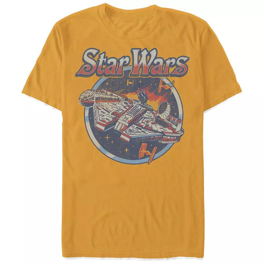 Men's Star Wars Vintage Millennium Falcon Graphic Tee, Size: Medium, Gold Product Image