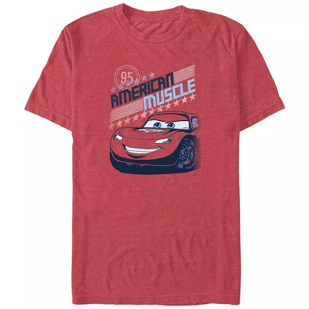 Disney / Pixar's Cars Lightning McQueen American Muscle Big & Tall Graphic Tee, Men's,  Product Image