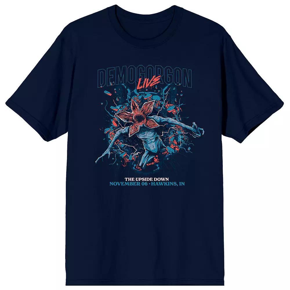 Men's Stranger Things Demogorgon Graphic Tee, Size: Small, Blue Product Image