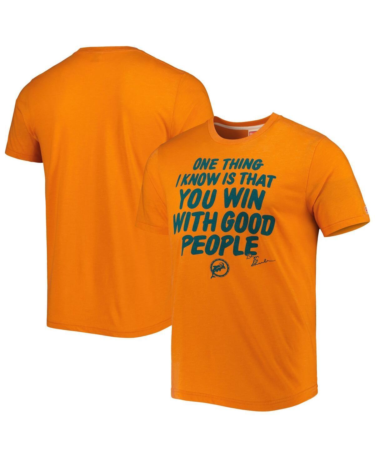 Mens Homage Orange Miami Dolphins Hyper Local Tri-Blend T-shirt Product Image