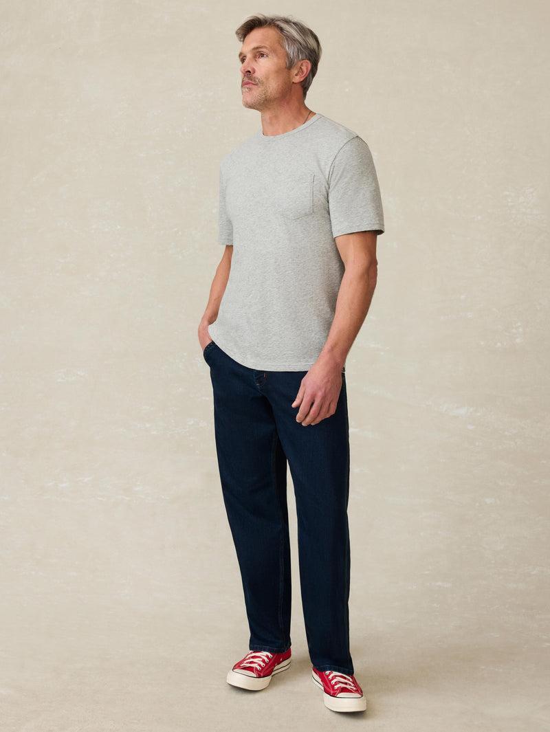 Sunwashed Regenerative Cotton Pocket Tee - Granite Heather Product Image