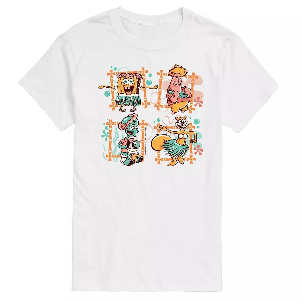 Men's SpongeBob SquarePants Tiki Squares Graphic Tee,  Product Image