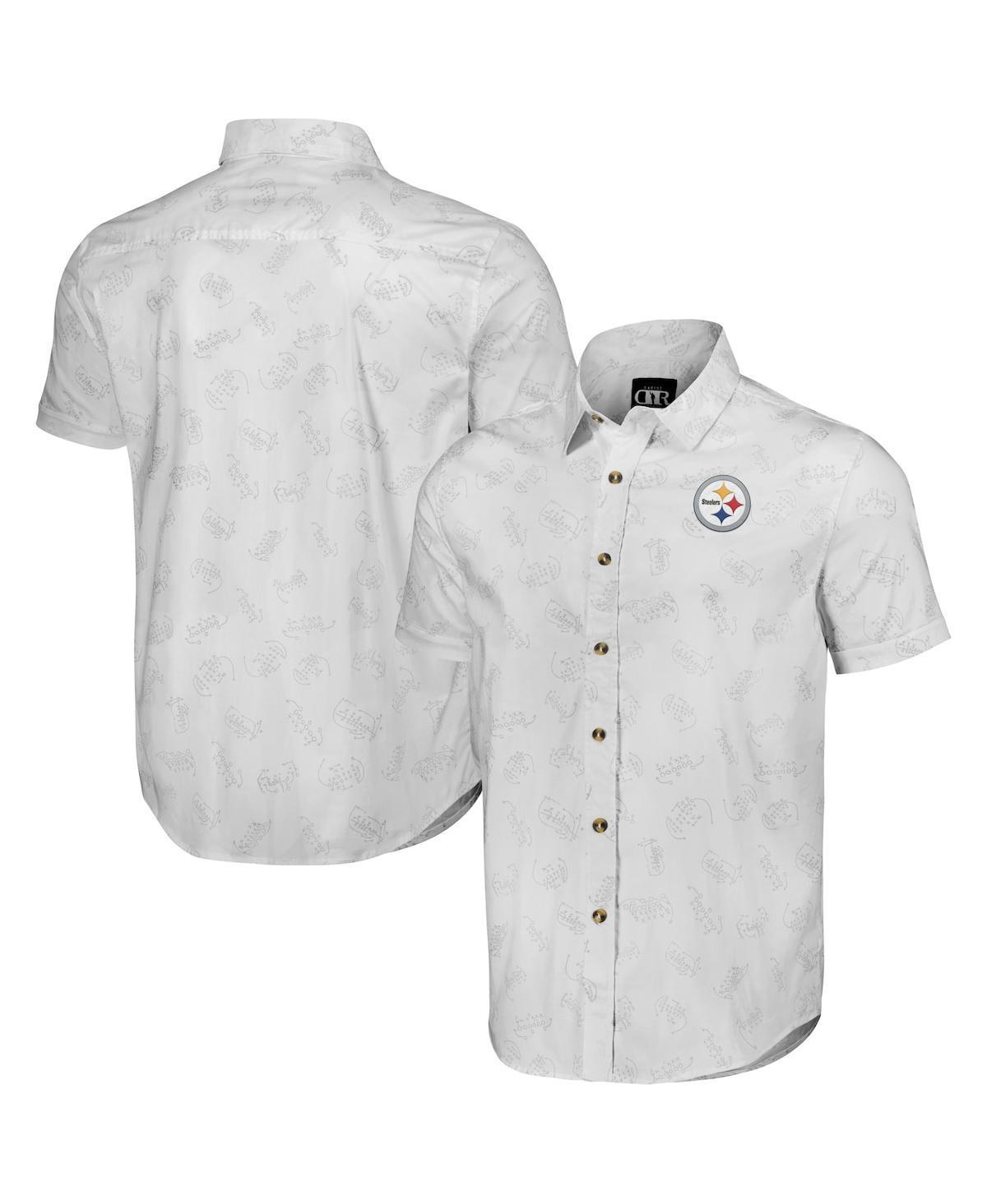 Mens NFL x Darius Rucker Collection by Fanatics Los Angeles Chargers Woven Short Sleeve Button Up Shirt Product Image