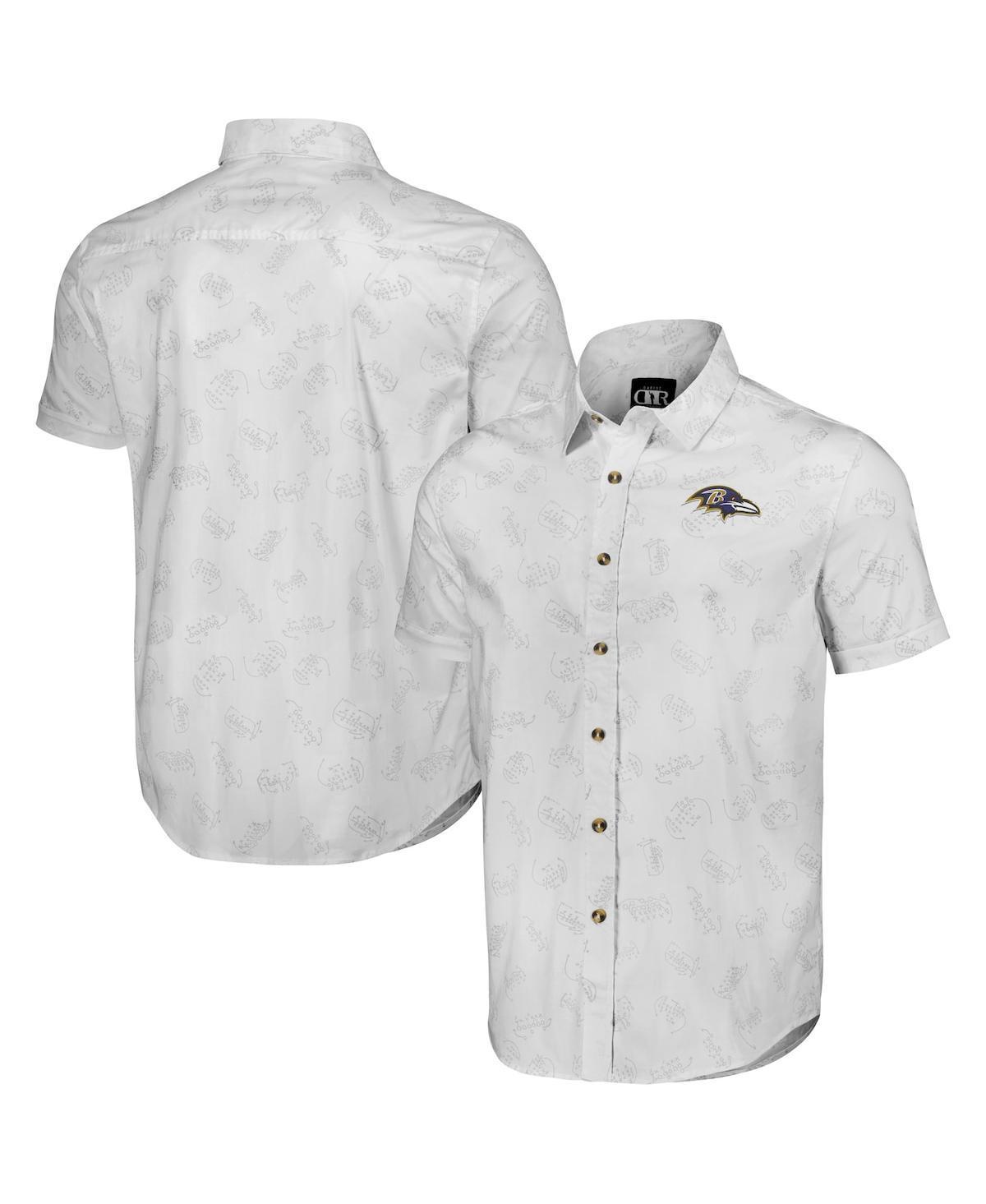 Men's NFL x Darius Rucker Collection by Fanatics White Arizona Cardinals Woven Short Sleeve Button Up Shirt, Size: Medium Product Image