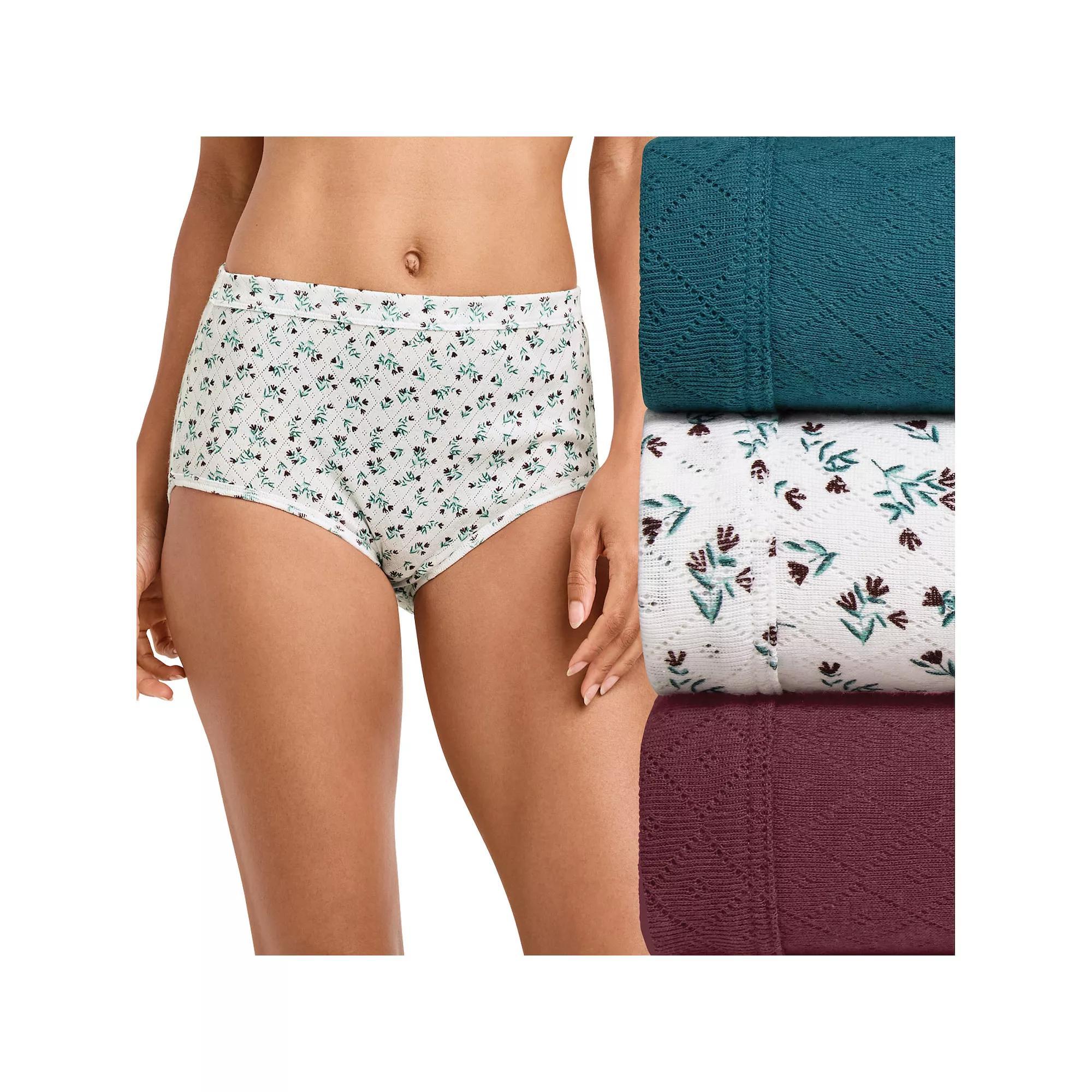 Women's Jockey® Elance Breathe 3-pack Pointelle Briefs Panty Set 1542,  Product Image