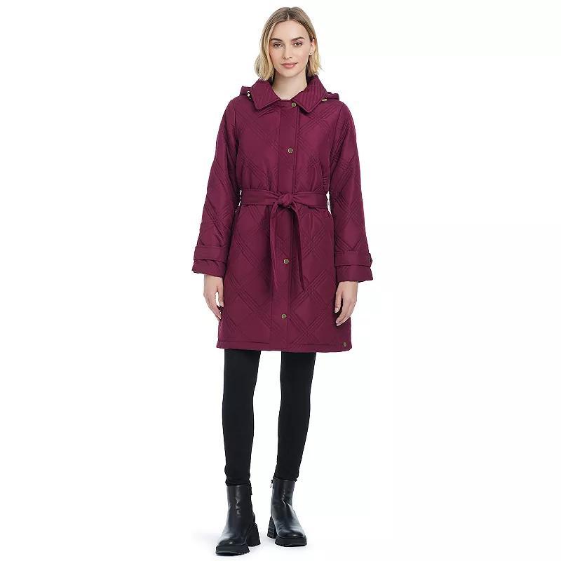 Womens d.e.t.a.i.l.sQuilted Belted Trench Coat Product Image