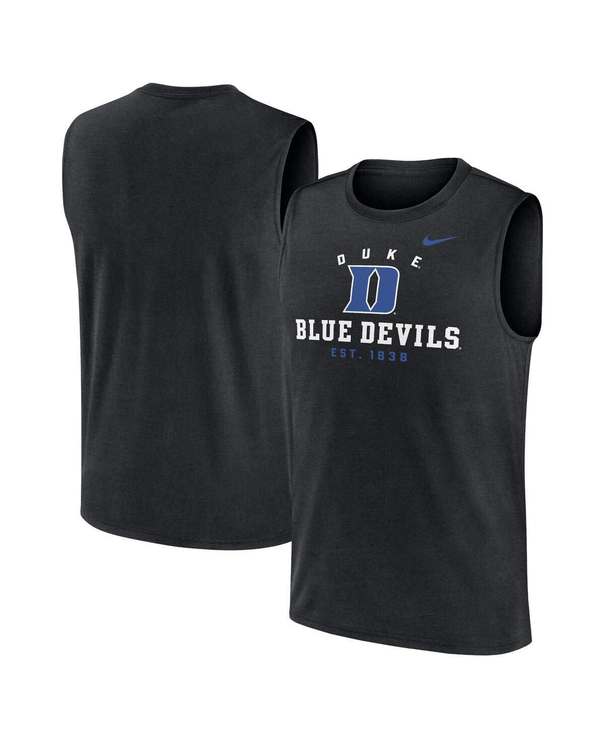 Men's Nike Black Duke Blue Devils Primetime Legend Lock Up Performance Muscle Tank Top, Size: Medium Product Image