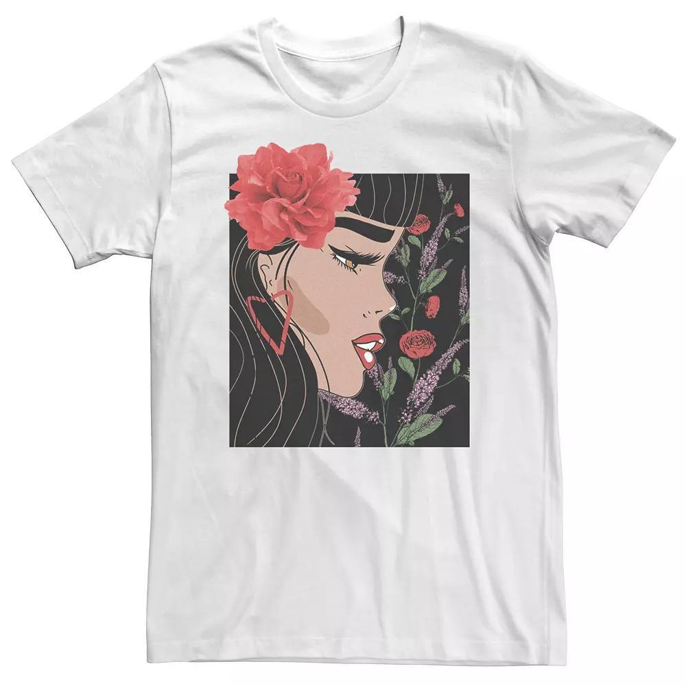 Big & Tall Trendy Latina Rose Profile Tee, Men's, Size: 5XL, White Product Image