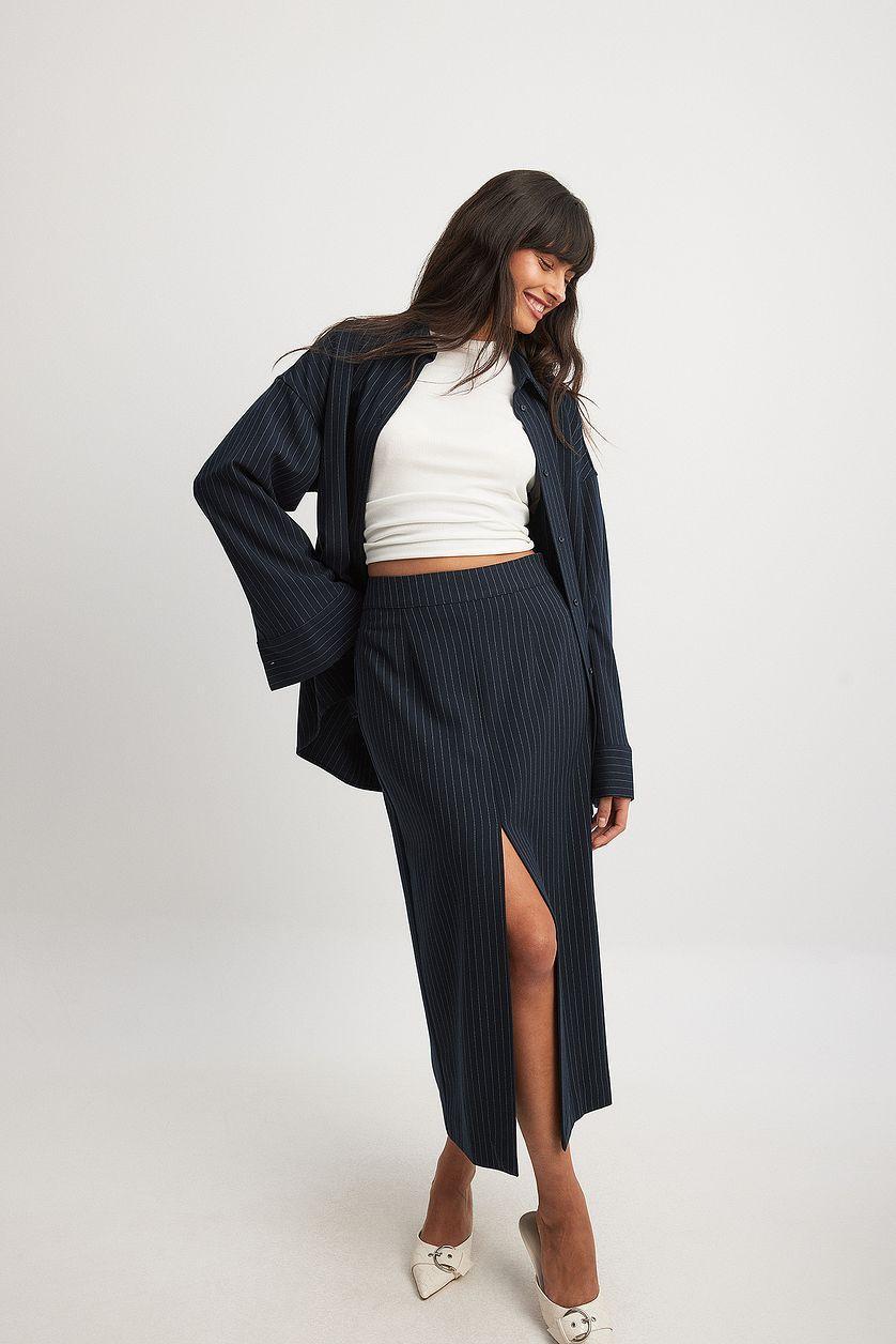 Front Slit Midi Skirt Product Image