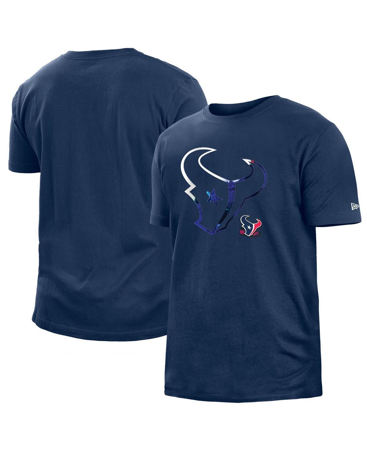 Mens New Era Houston Texans 2022 Sideline Ink Dye T-Shirt Blue Product Image