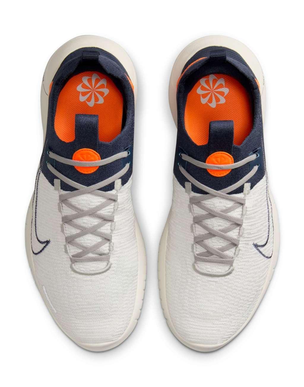 Nike Running Free Run NN sneakers in gray and orange  Product Image