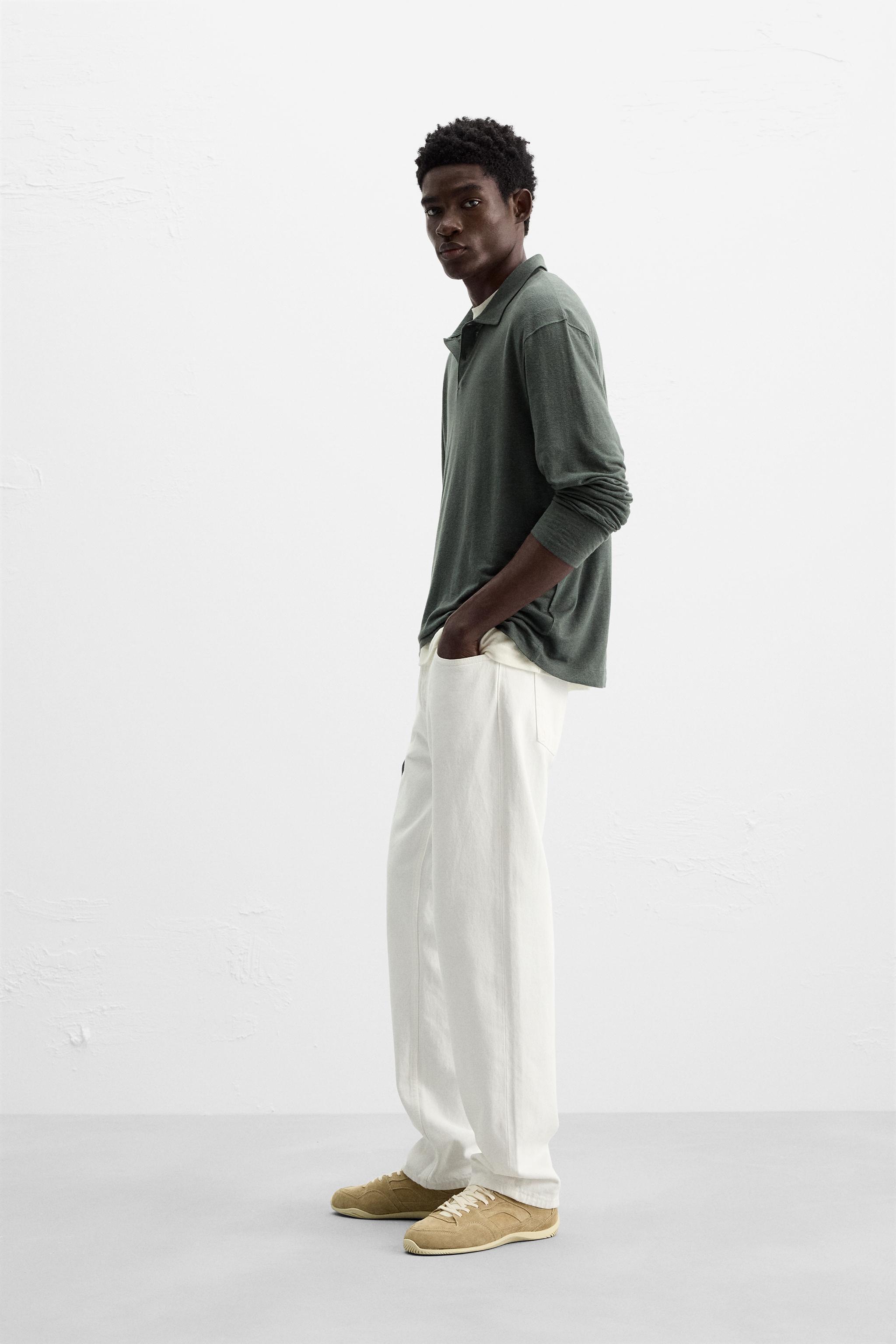 LINEN BLEND POLO SHIRT Product Image