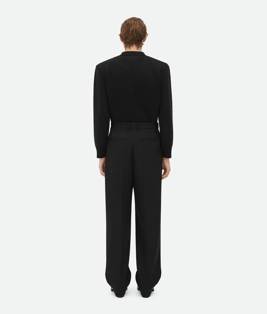 Men's Wool Twill Trousers in Black Product Image
