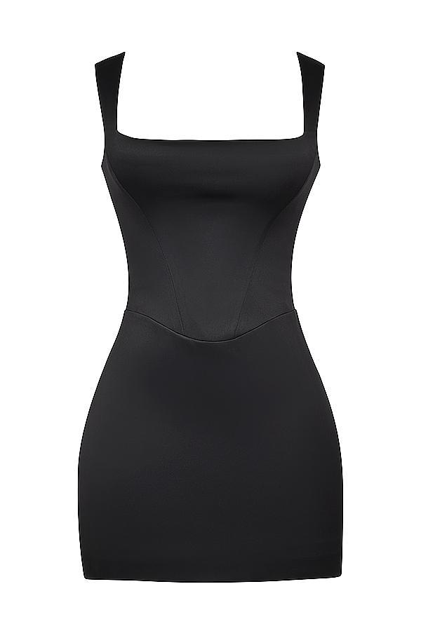Enya  black corset mini dress Product Image
