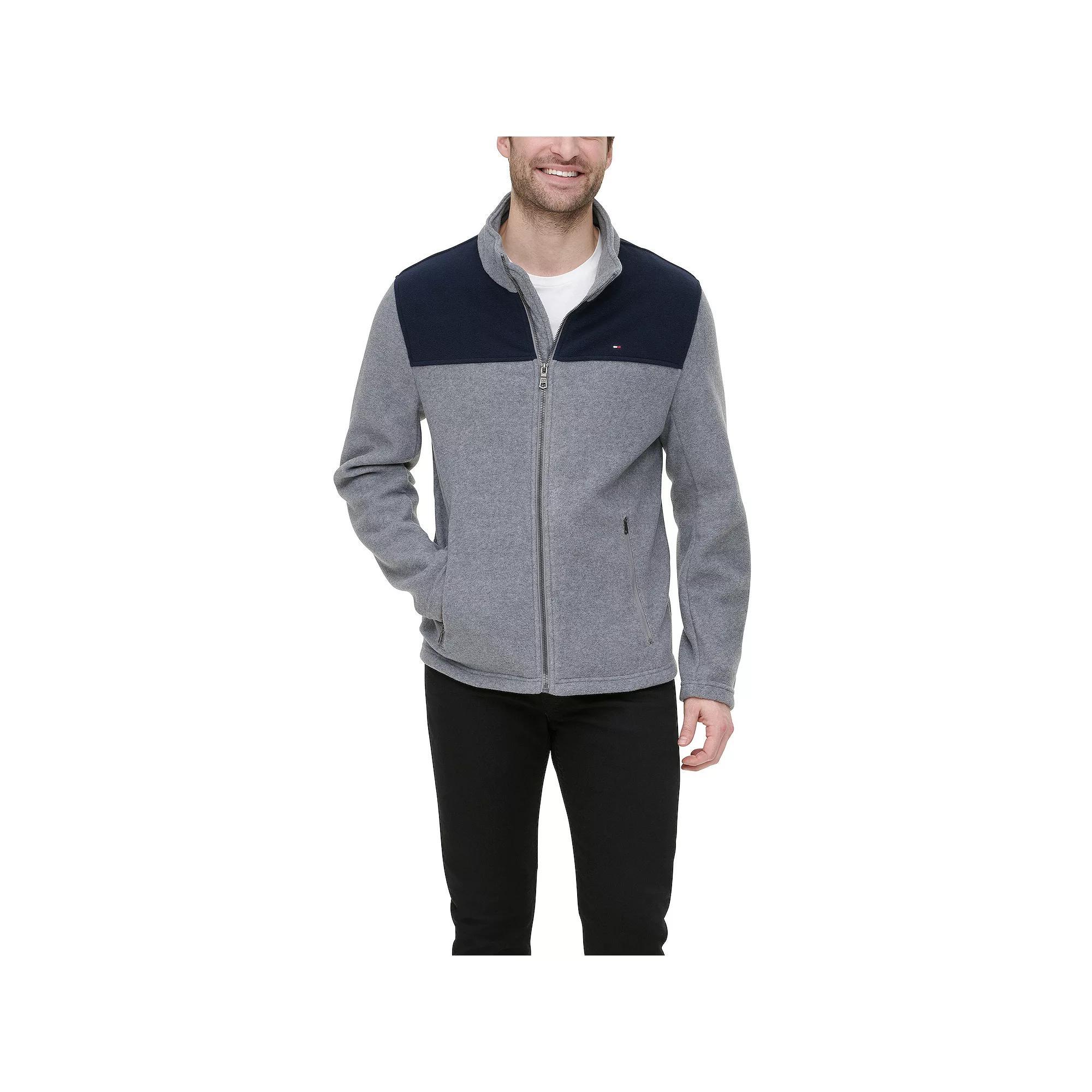 Big & Tall Tommy Hilfiger Fleece Jacket with Stand Collar, Men's,  Product Image
