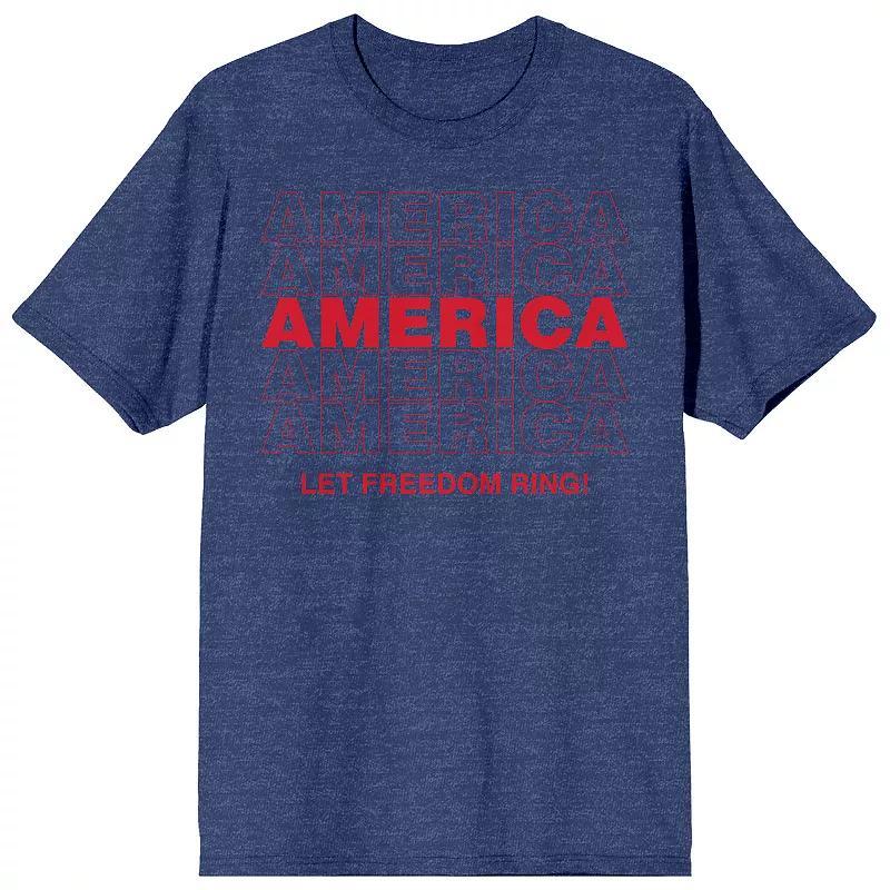 Men's Americana America Freedom Tee, Size: Medium, Blue Product Image