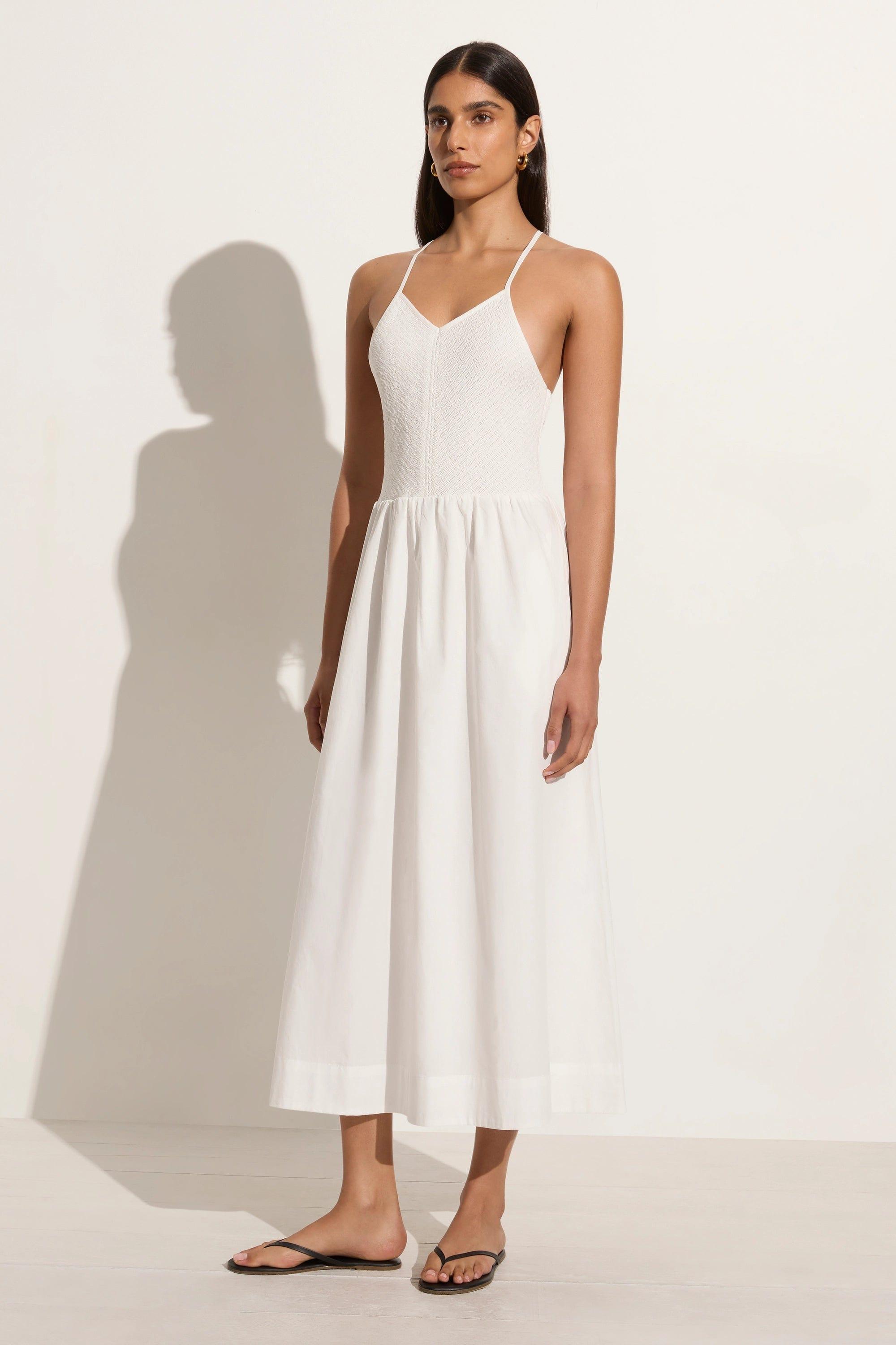 Camera Midi Dress White - Final Sale Product Image