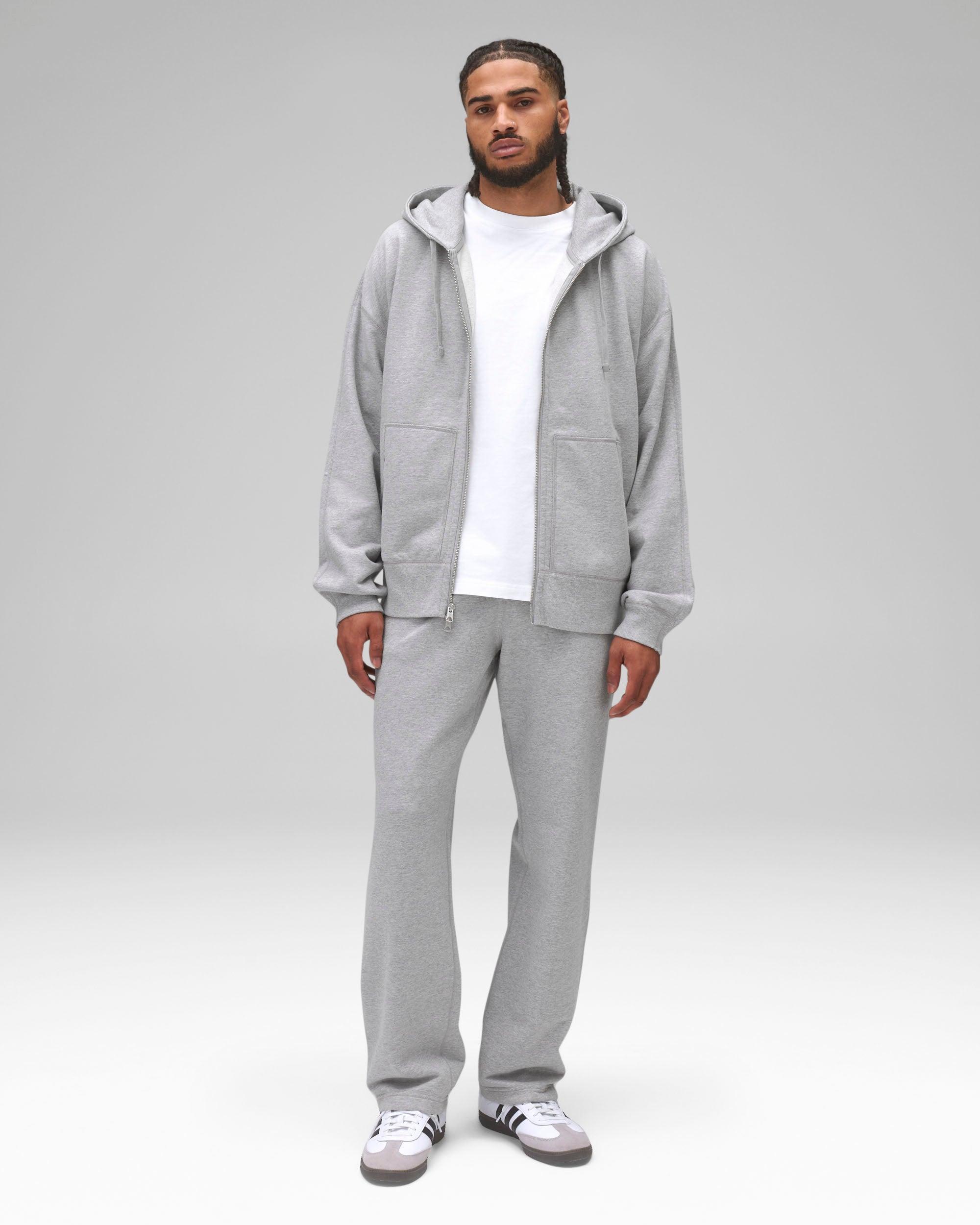 Midweight Terry Relaxed Zip Hoodie Male Product Image