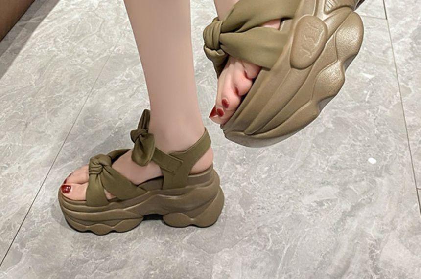 Platform Bow Sandals Product Image