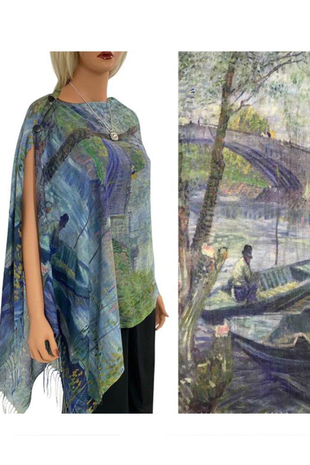 Art Design Cotton Touch Button Shawl Product Image