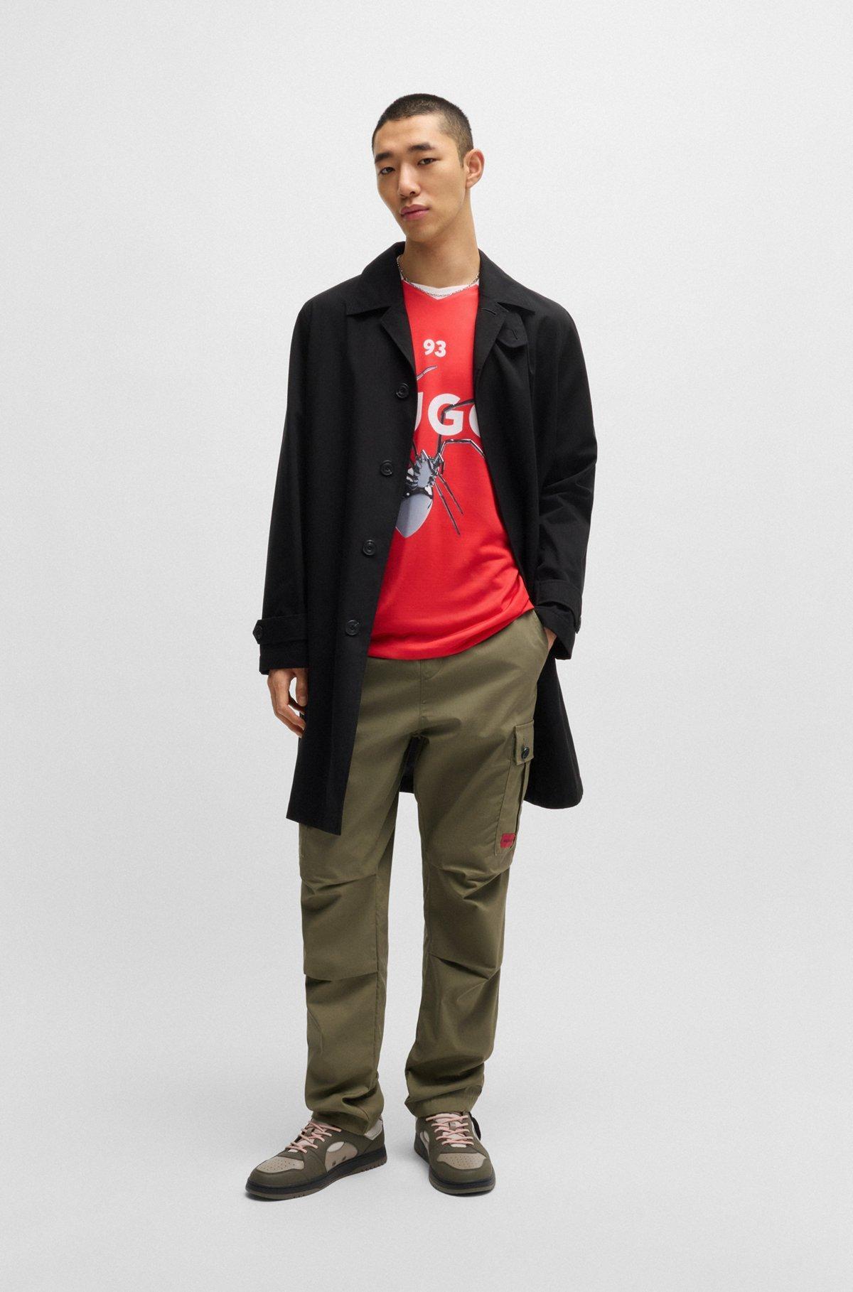 Regular-fit cargo trousers in ripstop cotton Product Image