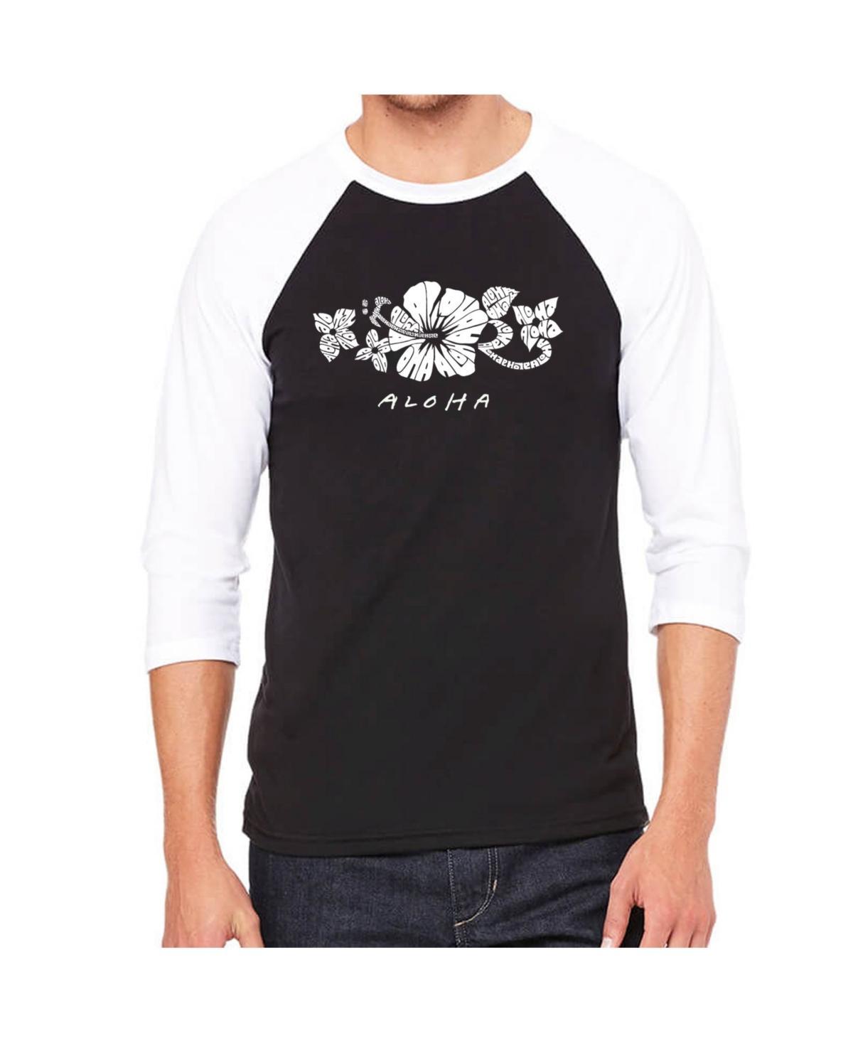 La Pop Art Aloha Mens Raglan Word Art T-shirt Product Image