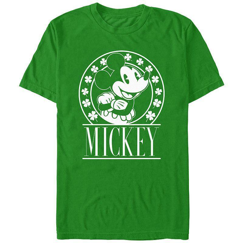 Disney's Mickey Mouse Lucky Stamp Men's Graphic Tee, Size: XL, Kelly Grey Product Image