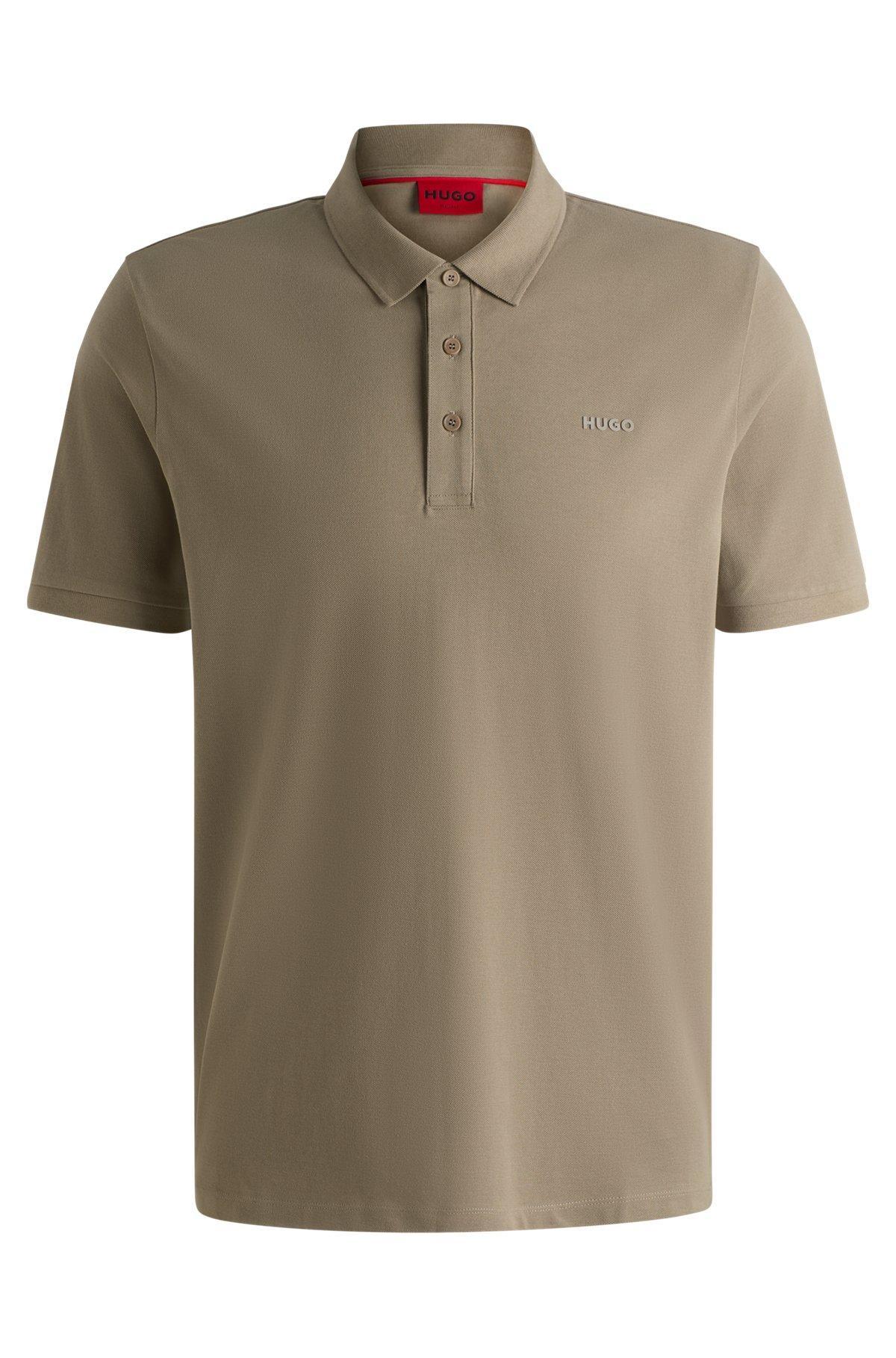 Cotton-piqué polo shirt with logo print Product Image
