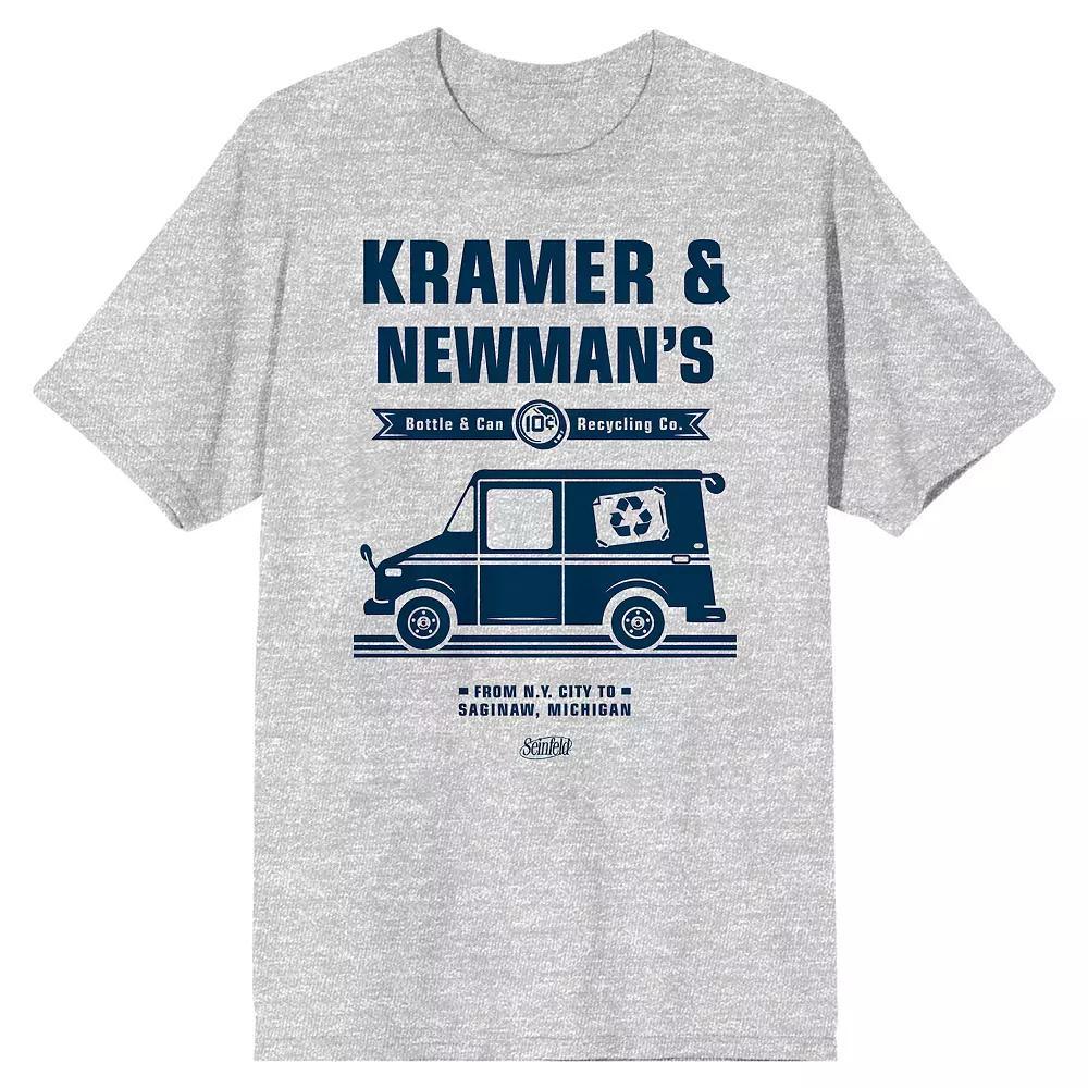 Men's Seinfeld Kramer & Newman Tee, Size: XXL, Grey Product Image