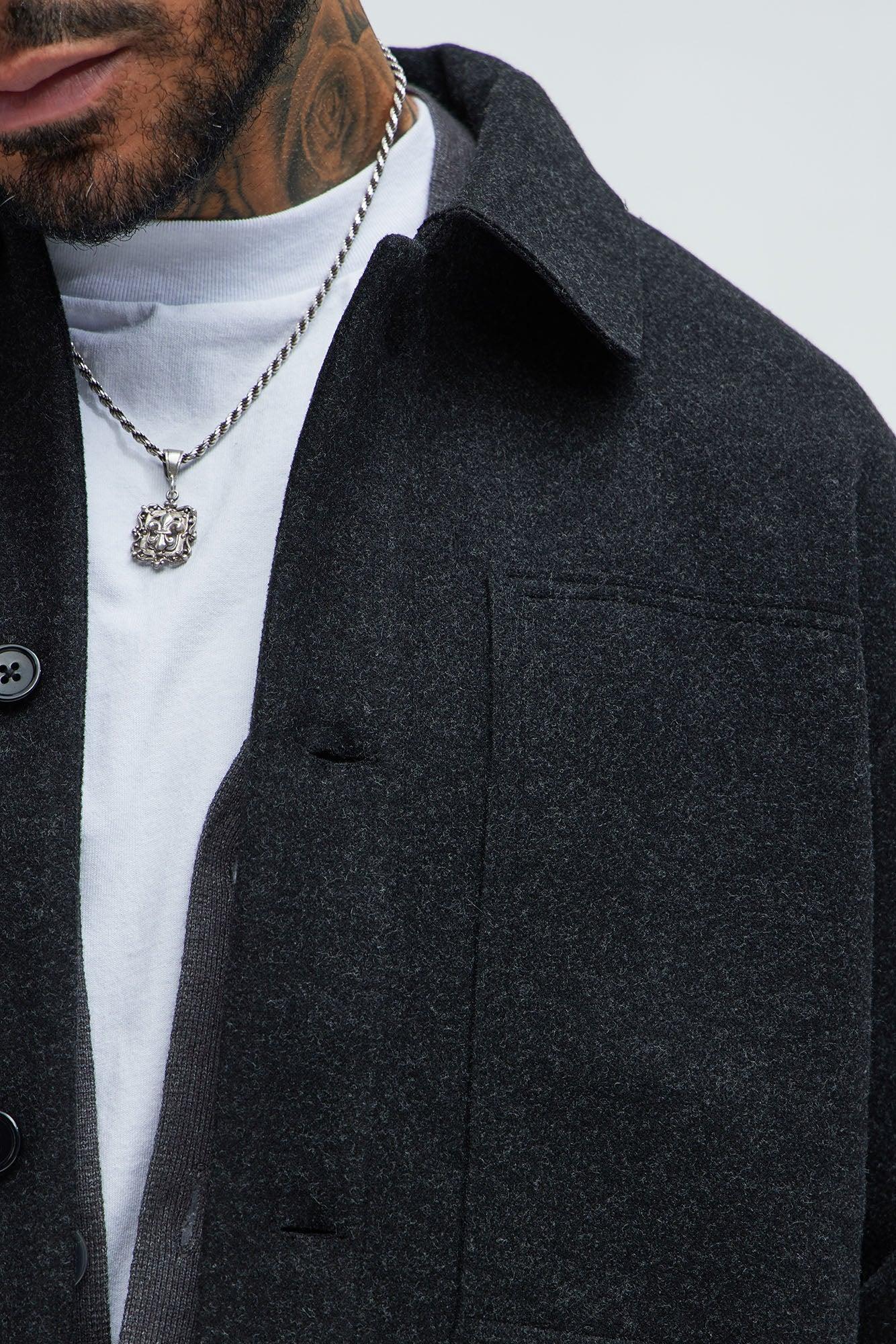 Lovin In Pain Wool Like Jacket - Black Product Image