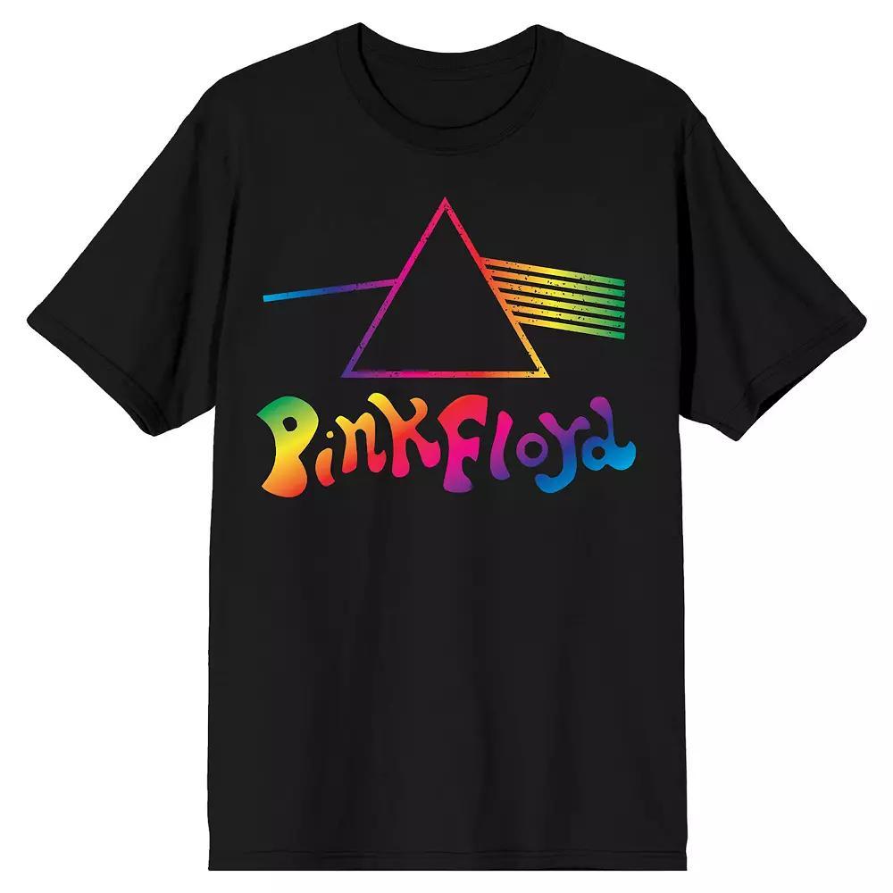 Men's Pink Floyd Dark Side of the Moon Artwork Short Sleeve Graphic Tee, Size: Small, Black Product Image