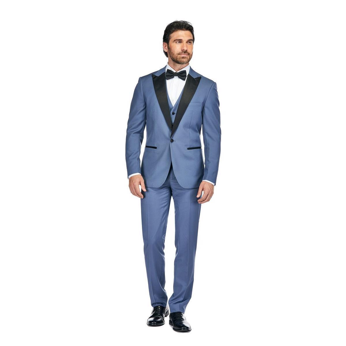 Gino Vitale Mens 3 Piece Birdseye Peak Lapel Tuxedo Set Product Image