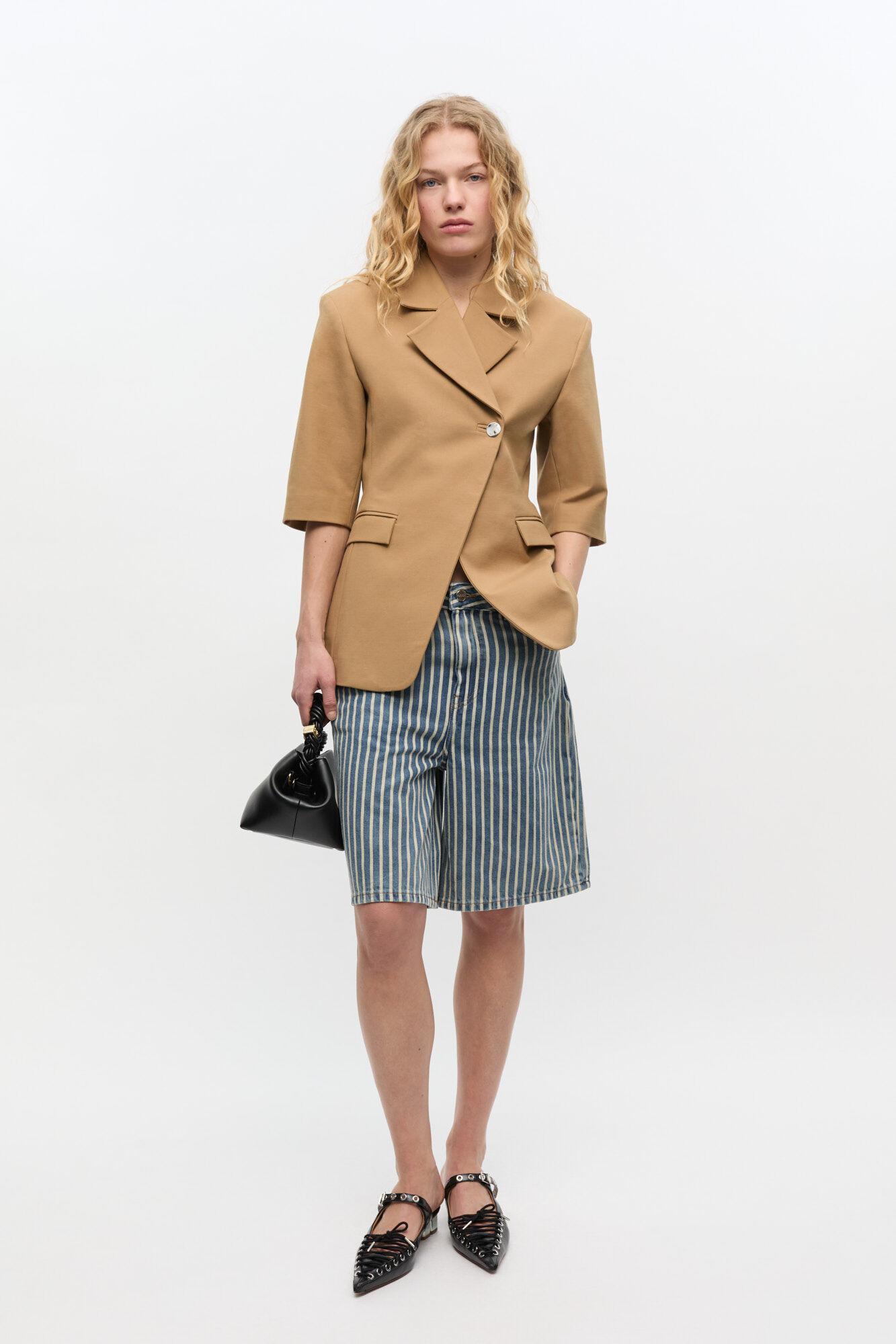 Camel 3/4 Sleeve Blazer Product Image